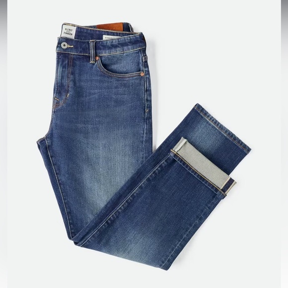 Flint And Tinder Slim Fit Blue Jeans Size 38x32 - Picture 5 of 7